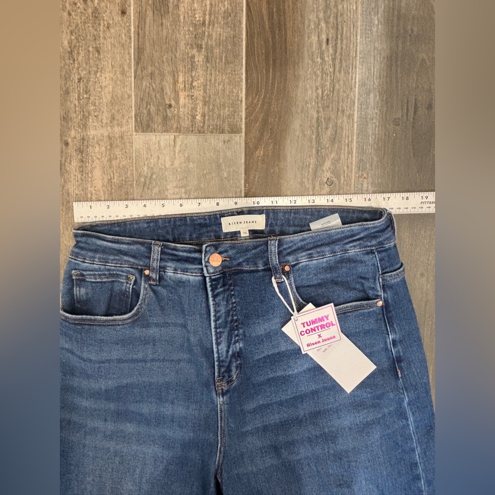 RISEN PWC221001X WIDE LEG CUFFED CROP JEANS SIZE 1XL NEW WITH TAGS - Picture 8 of 14